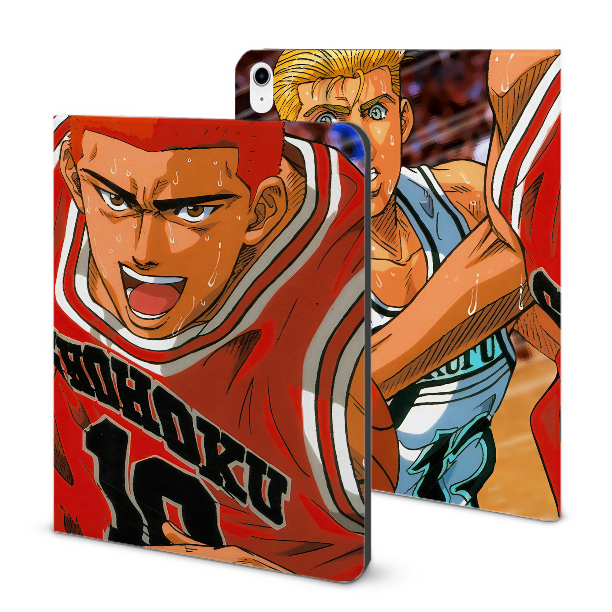 （画像用） SLAM DUNK／スラムダンク IPad ケース ブック型 PUレザー TPU 耐衝撃 軽量 薄型 ペン収納なし 全面保護 IPad 各モデル対応